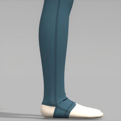 Womens Pocketed Stirrup Leggings side view close up of stirrup on 3D avatar
