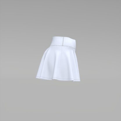 Womens Classic Tennis Skirt back side view