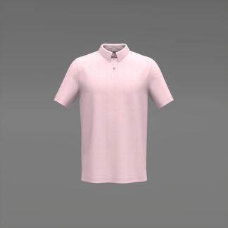 Mens 2 Button Polo with Notched Hem side front