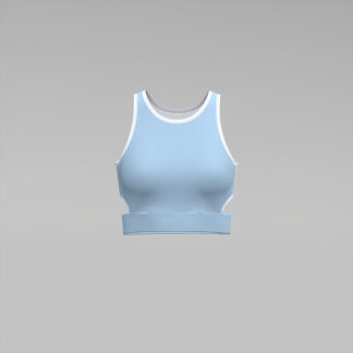 Women's Mesh Slash Band Workout Top front