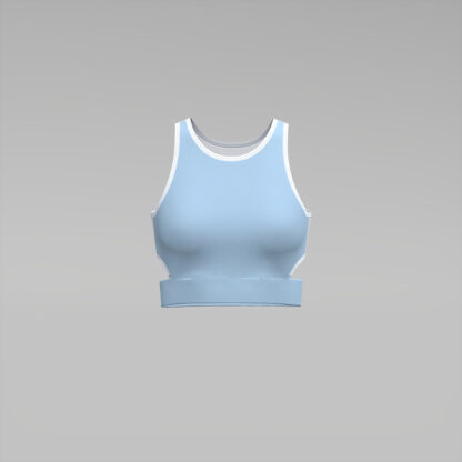 Women's Mesh Slash Band Workout Top front