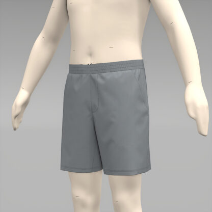 Mens Active Short with Lining (Gym to Swim) front on a 3D Avatar