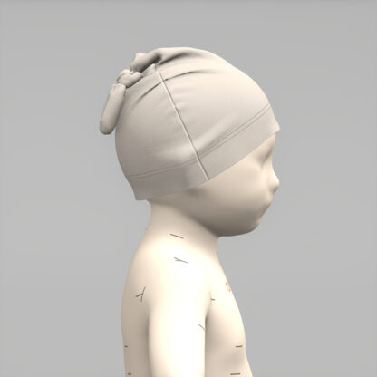 Infant Cap with Knot side on a 3D avatar