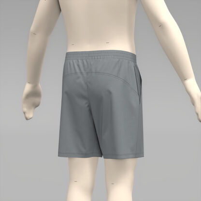 Mens Active Short with Lining (Gym to Swim) back on a 3D Avatar