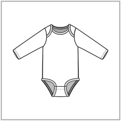 Classic Infant Toddler LS Lapped One-Piece front cad