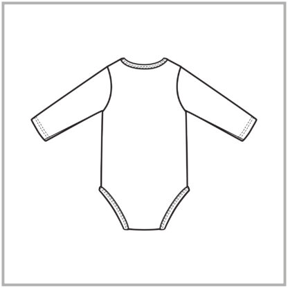Classic Infant Toddler LS Lapped One-Piece back cad