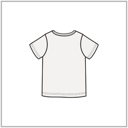 Classic Infant Toddler Short Sleeve Lapped Tee back cad flat