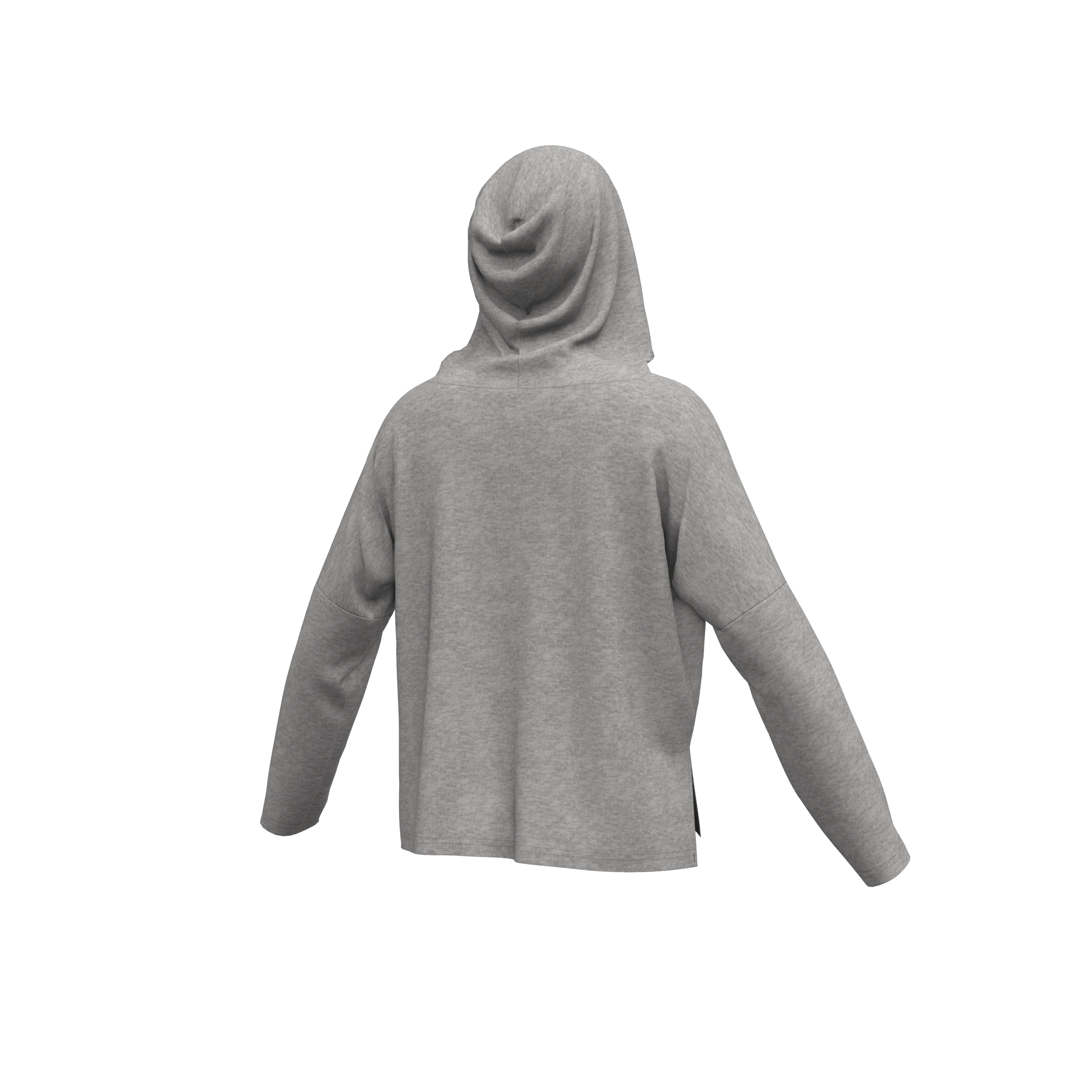 Women's Long Sleeve Drop Shoulder Hooded Tee with Pocket - Image 4