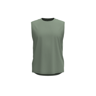 Mens Sleeveless Muscle Scoop Hem Tee
