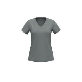 Women's Short Sleeve V-Neck Scoop Hem Tee