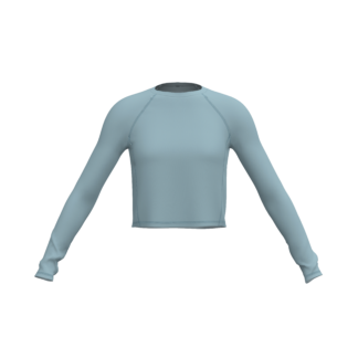 Women's Long Sleeve Cropped Raglan Active Top