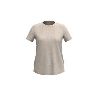 Women’s SS High Neck Crew Tee with Curved Hem